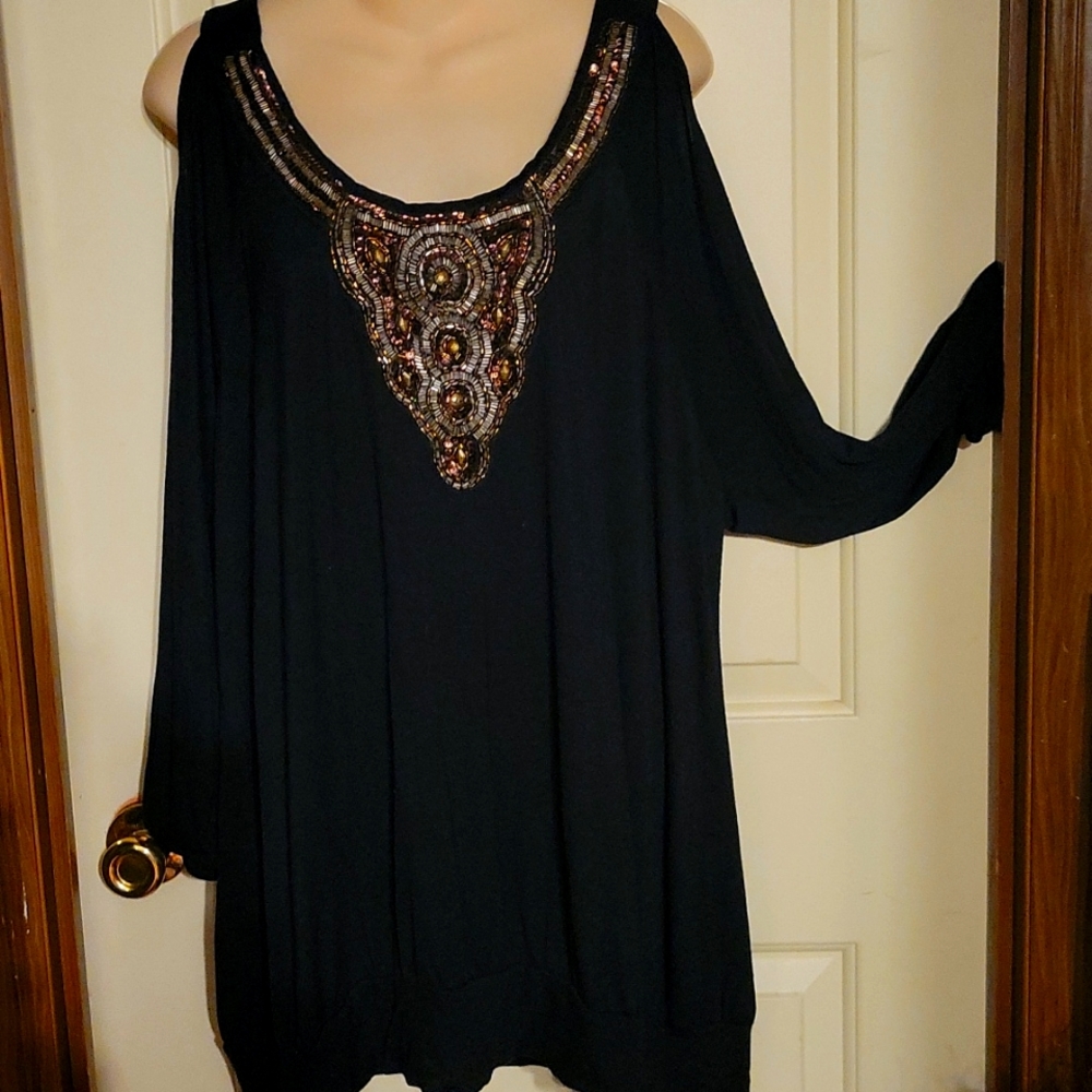 Fancy Cold Shoulder top for News Years!